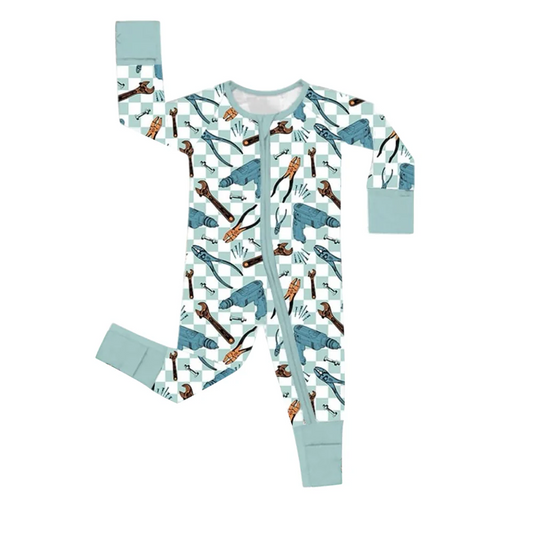 baby boy long sleeve zip romper