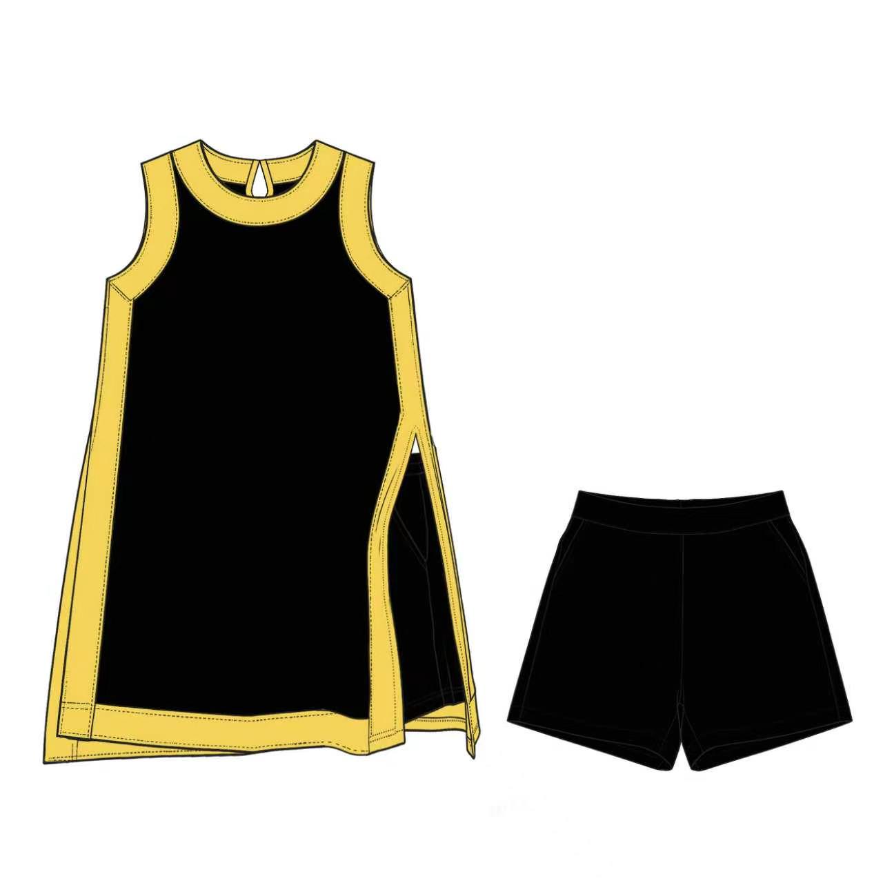 baby girls sleeveless dress matching shorts yoga clothing set