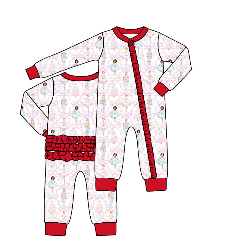 baby girl  christmas zip romper