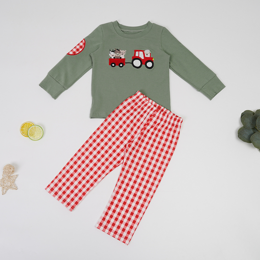 toddle baby boy farm animal tractor clothes