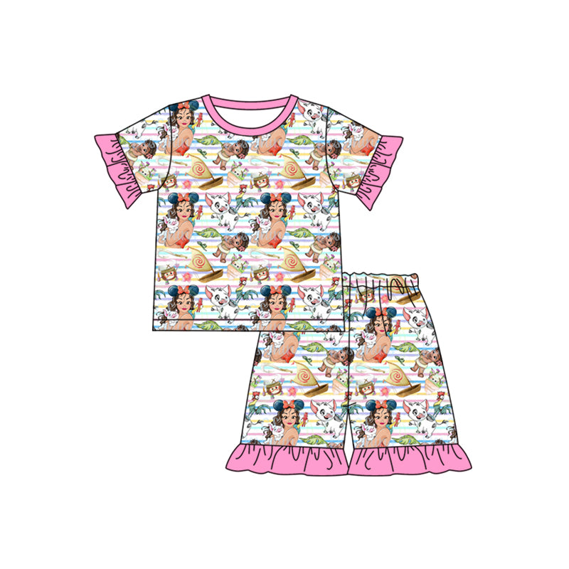 island princess two pieces cartoon outfit