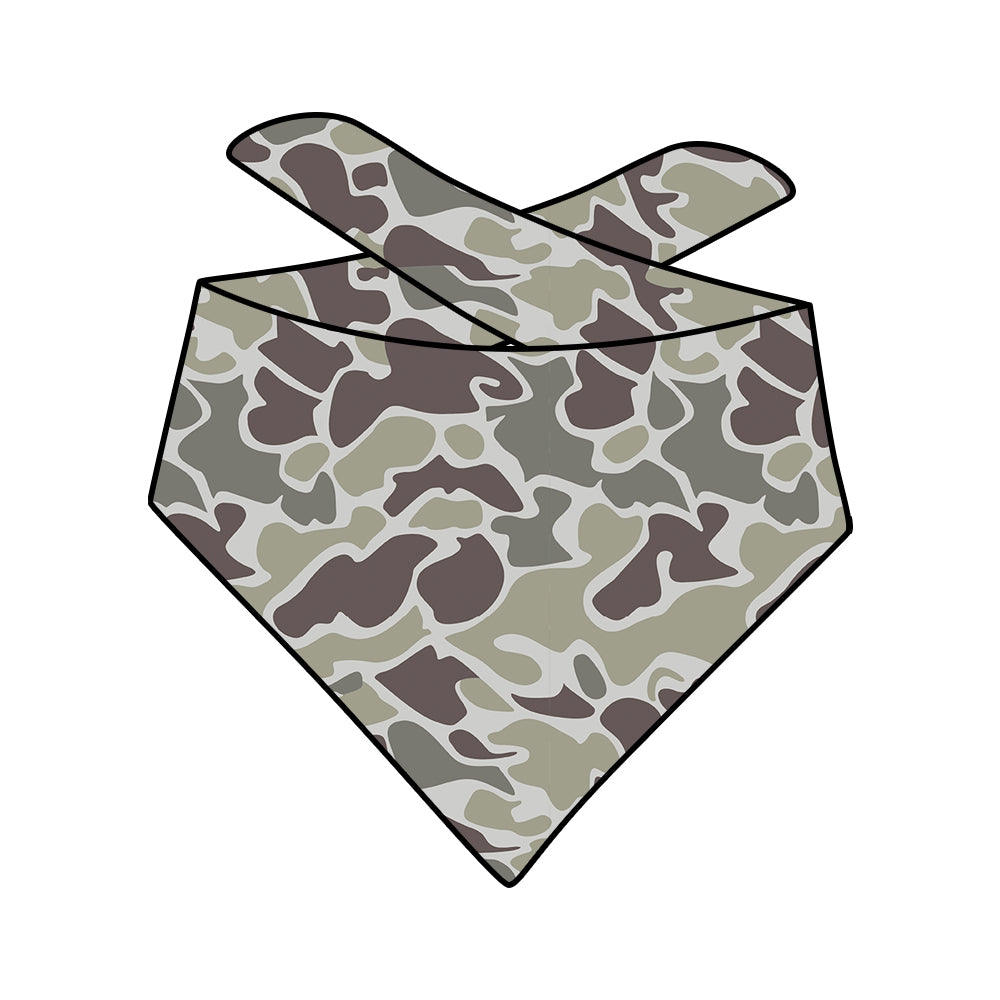 custom design cute puppy dog dark grey camo bandanas