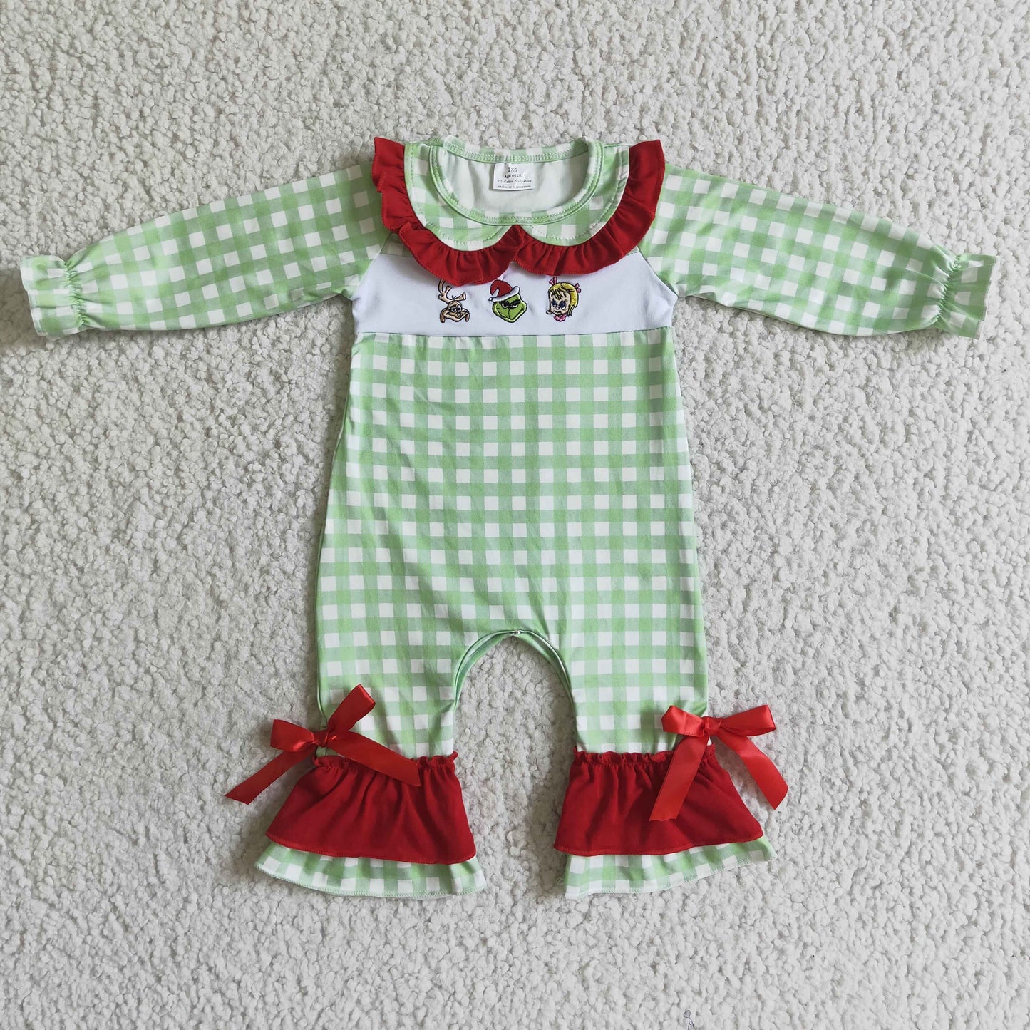 Embroidery reindeer Christmas matching outfit