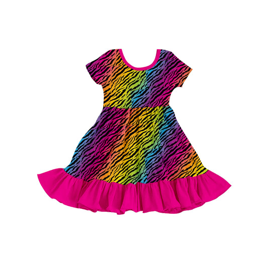 Baby girl short sleeve cartoon dress