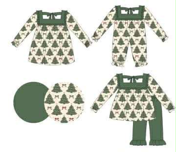 Christmas tree design matching outfit  wholesal factory price
