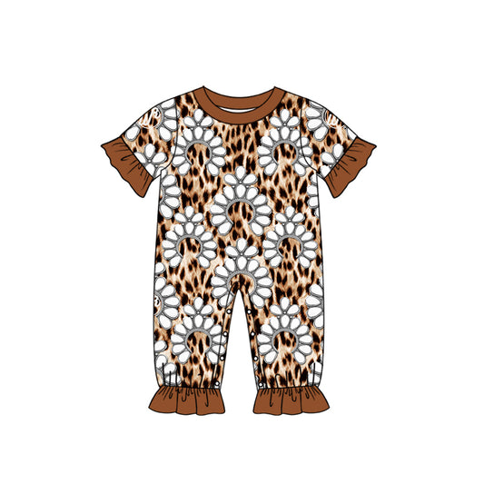 newborn girls leopard romper preorder