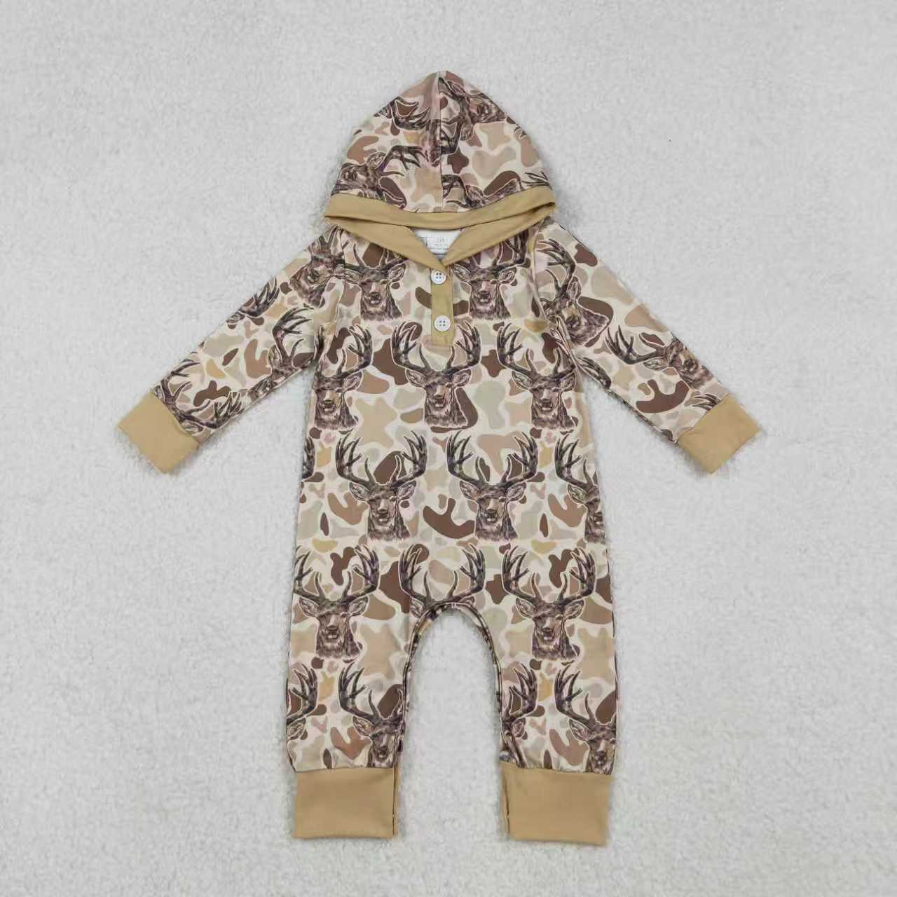 Camo deer kids boy matching hoodie set
