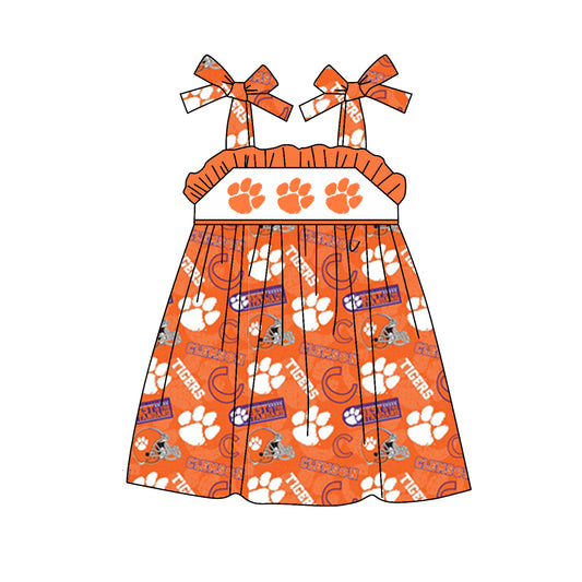 Baby girl orange team dress