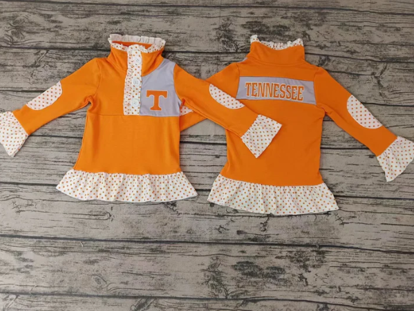 baby girl long sleeve football team pullover