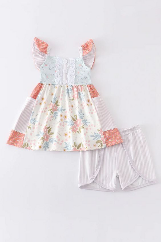 wholesale girls floral boutique outfit
