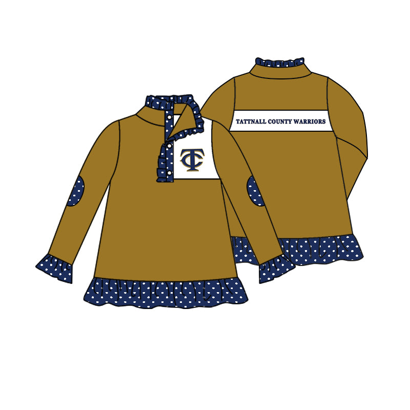 baby girl long sleeve team design pullover