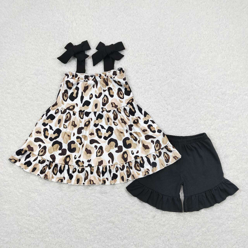 best girls cheetah boutique matching clothing set