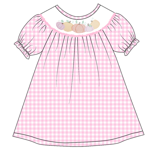 Fall pumpkins wholesale girls boutique dress