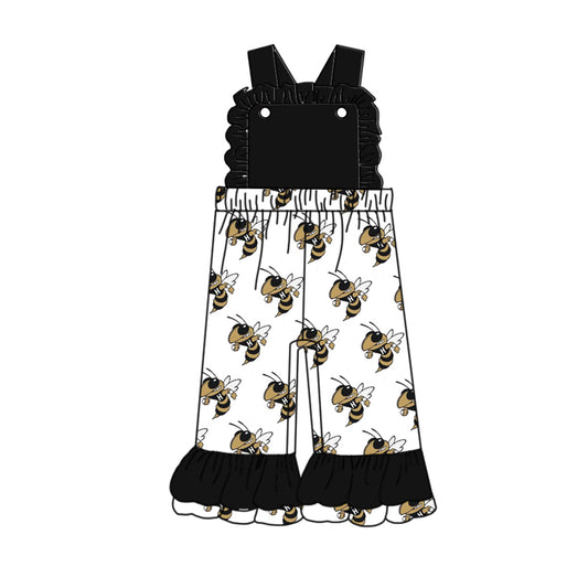 baby girls team bee print wide leg jumpsuit