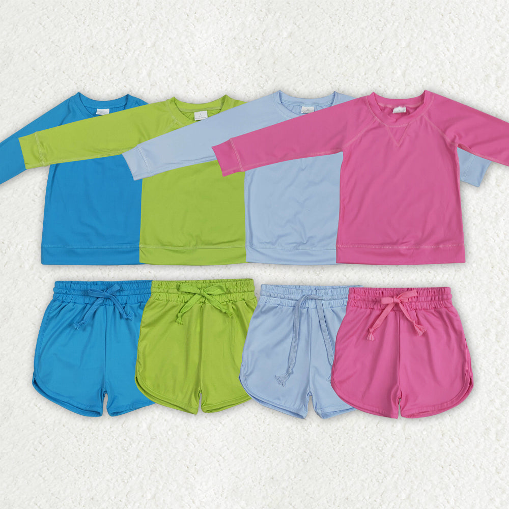 Baby girls hot pink active wear athletic summer yoga shorts outfit