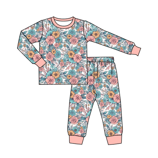 kids baby girls wholesale floral summer long sleeve clothes