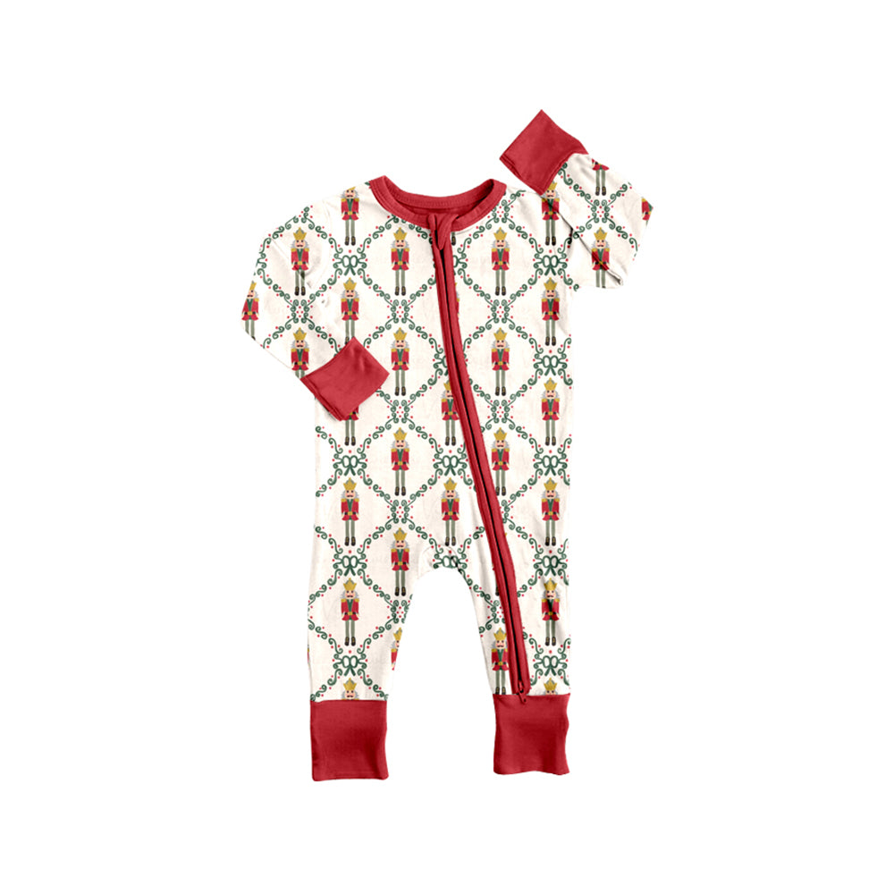 baby boy long sleeve soldier zip romper