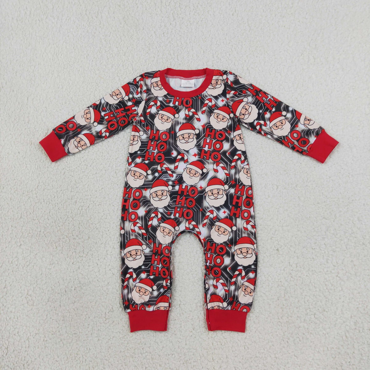Red long sleeve top matching christmas hoho pants girls wholesale factory price outfit