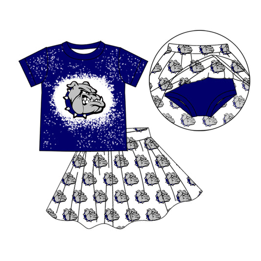baby girls cheer skirt 2pcs outfit