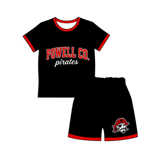 Custom team short sleeve top matching shorts boy summer outfit