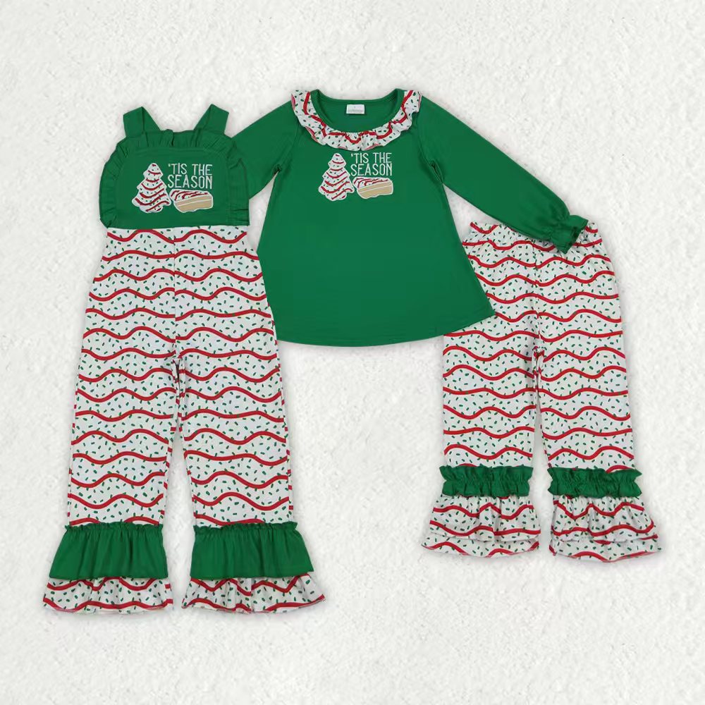 Toddle girls Christmas tree cake tunic top matching pants fall winter clothes