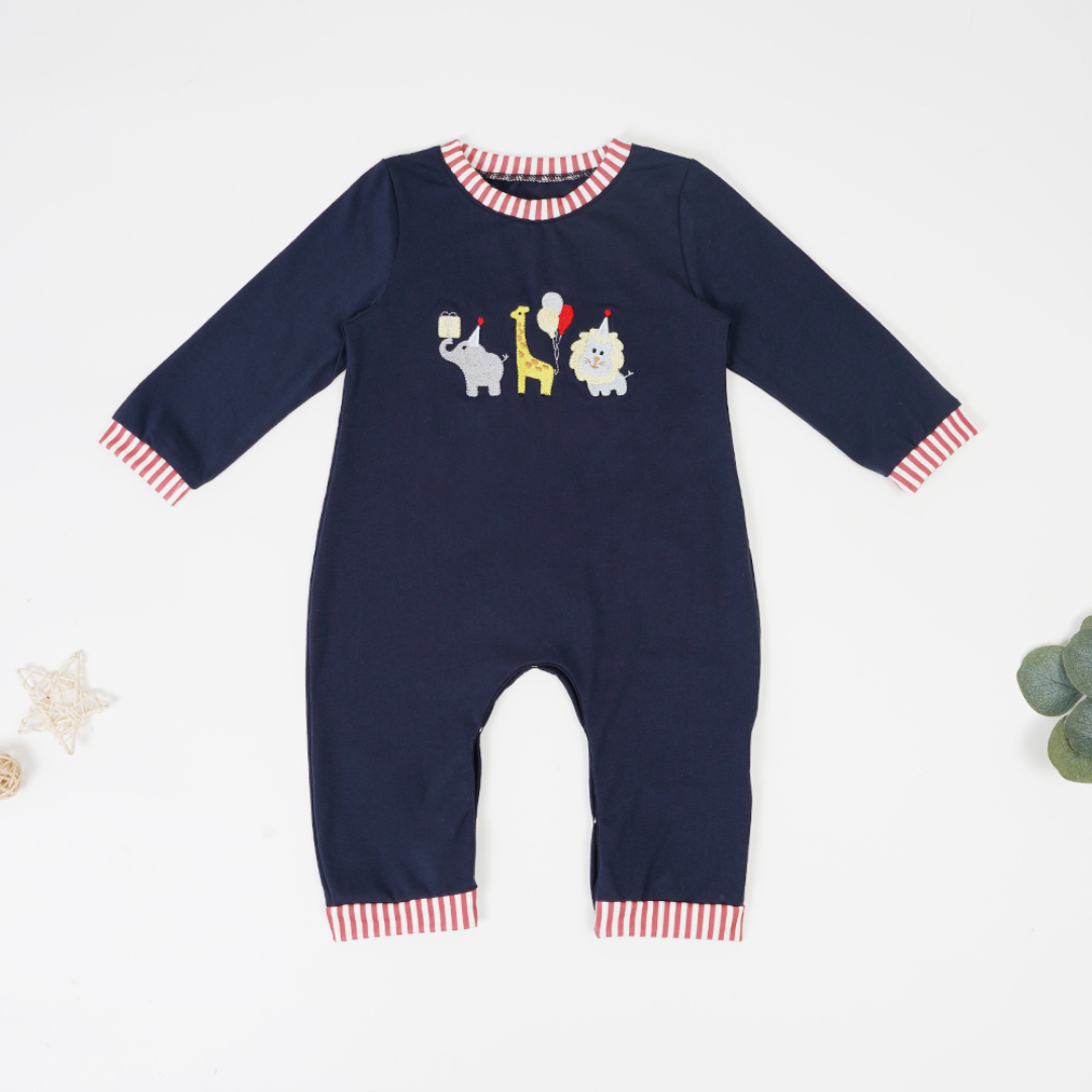 toddle baby boy animal birthday party romper