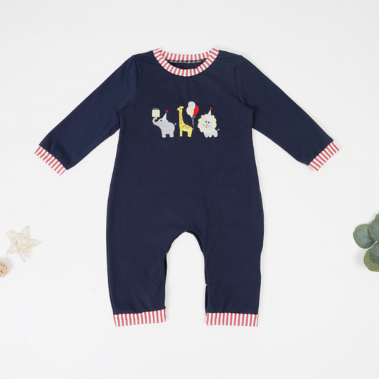 toddle baby boy animal birthday party romper