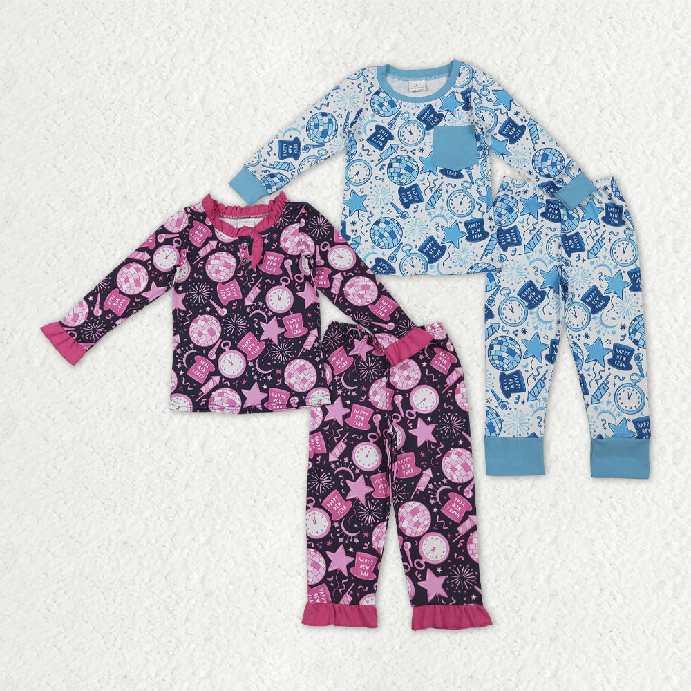 Happy New Year boy long sleeve pajama set outfit