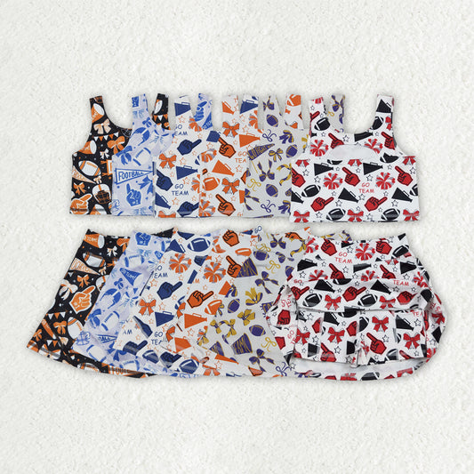 Baby girls team active wear athletic summer yoga outfit