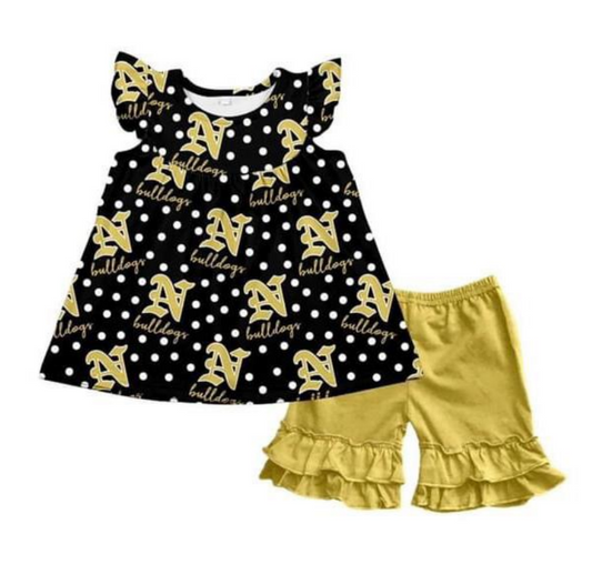 wholesale baby girl team style college outfit