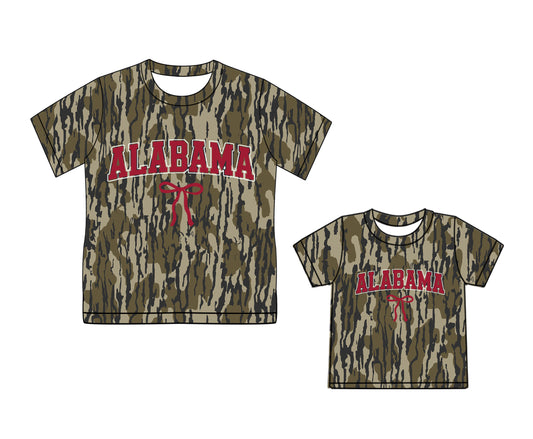 Mommy and Me Alabama team design summer short sleeve top