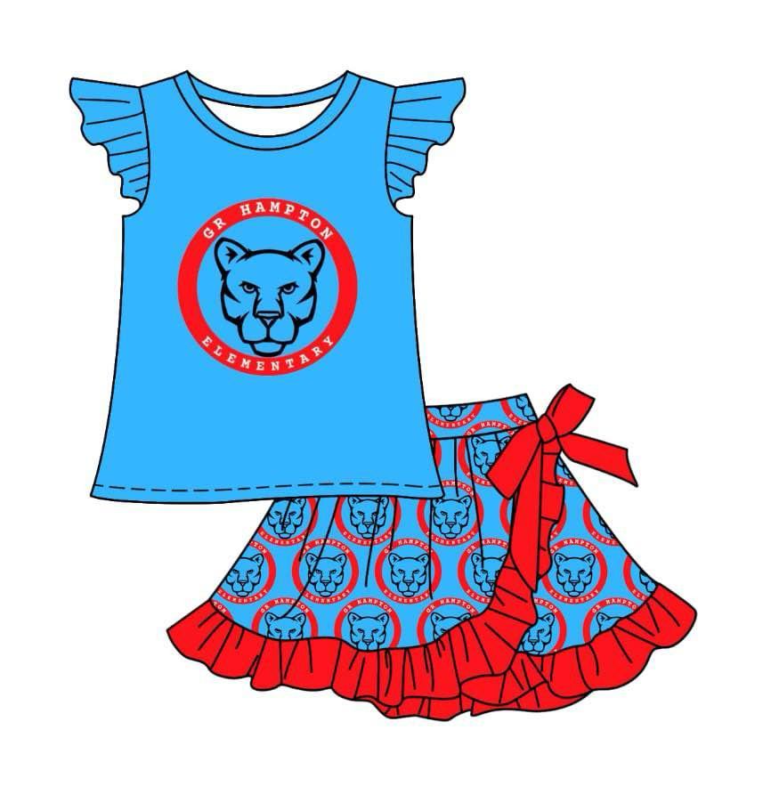 toddle girls cheer team skirt set