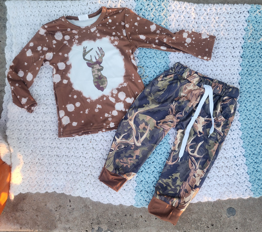 camo reindeer baby boy hunting outfit