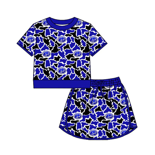 Custom team top matching skorts girl summer outfit