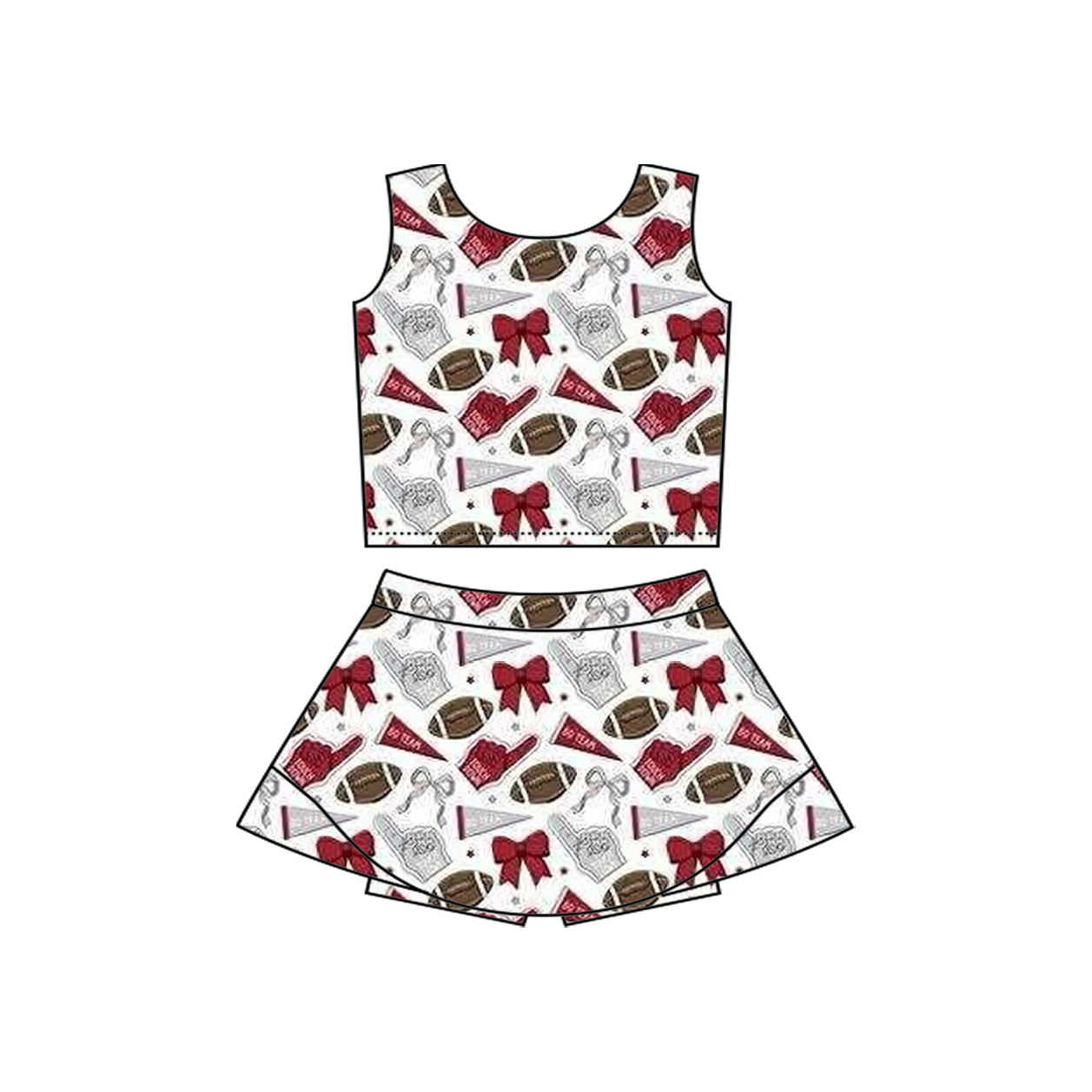 baby girls cheer skirt outfit add liner shorts