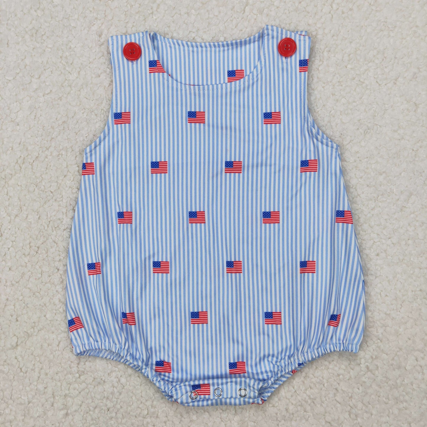 Embroidery America flag baby girls July 4th summer outfit