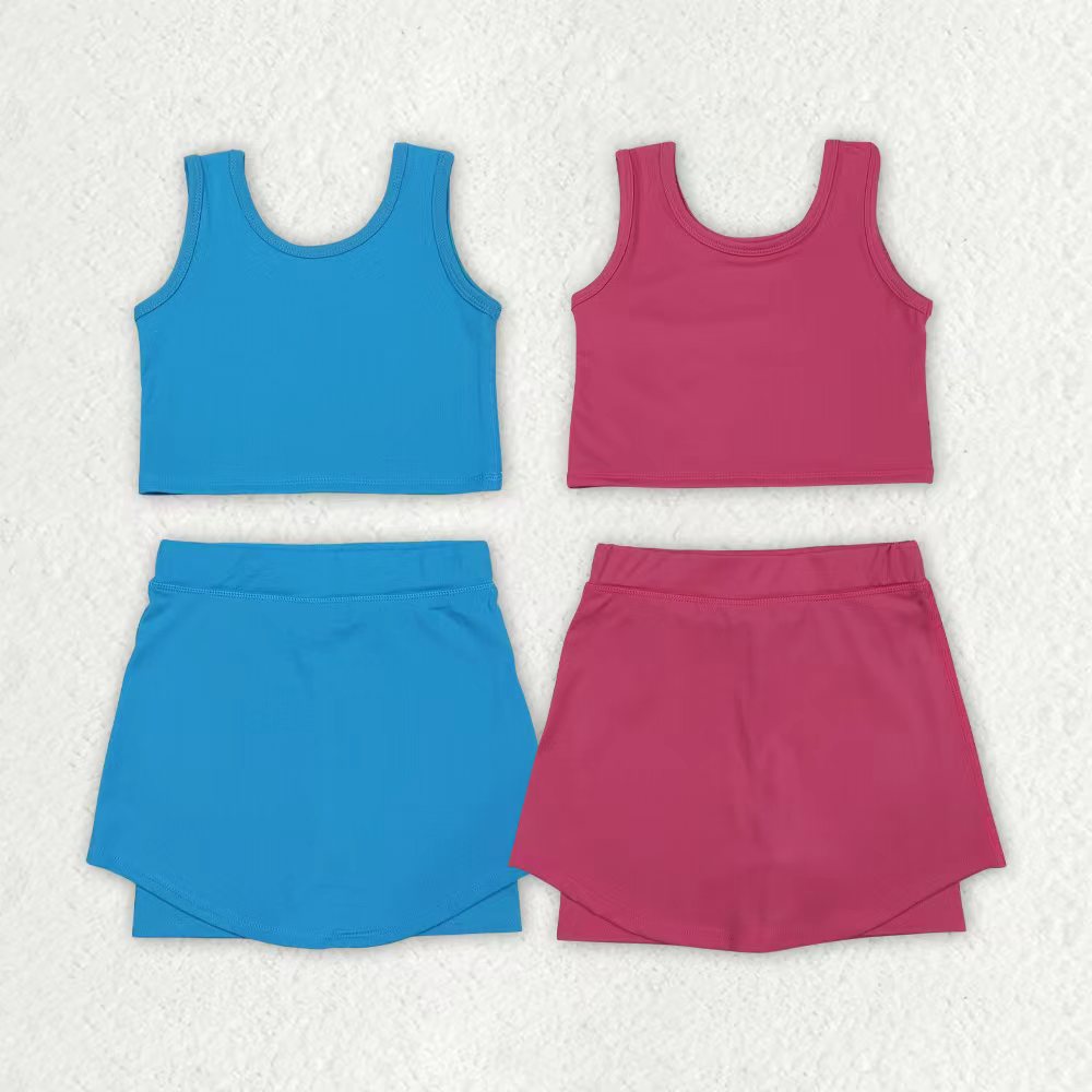 Baby girls hot pink active wear athletic summer yoga outfit