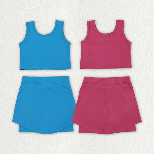 Baby girls hot pink active wear athletic summer yoga outfit