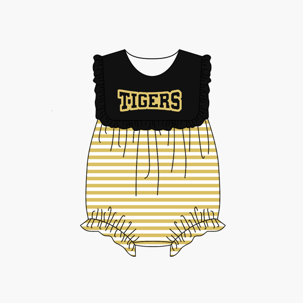 baby custom team tiger design romper
