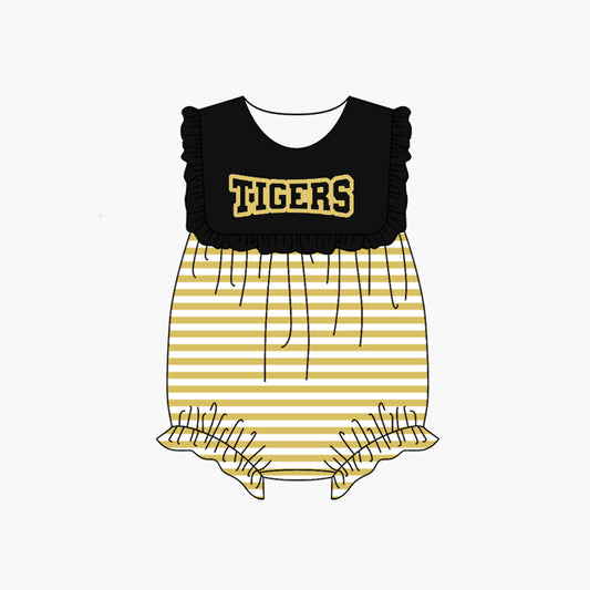 baby custom team tiger design romper
