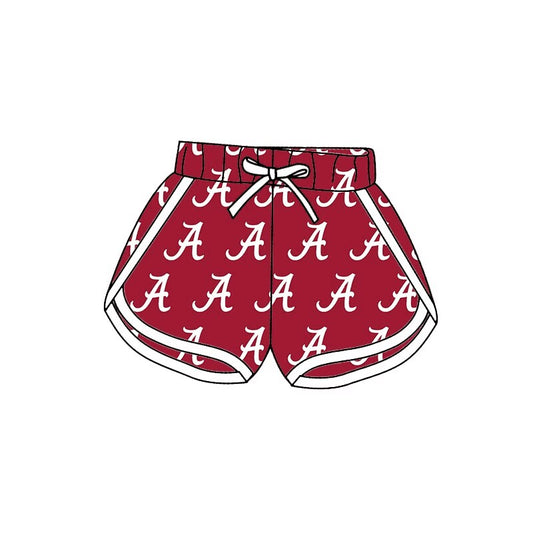 Adult letter A team colleague design summer shorts