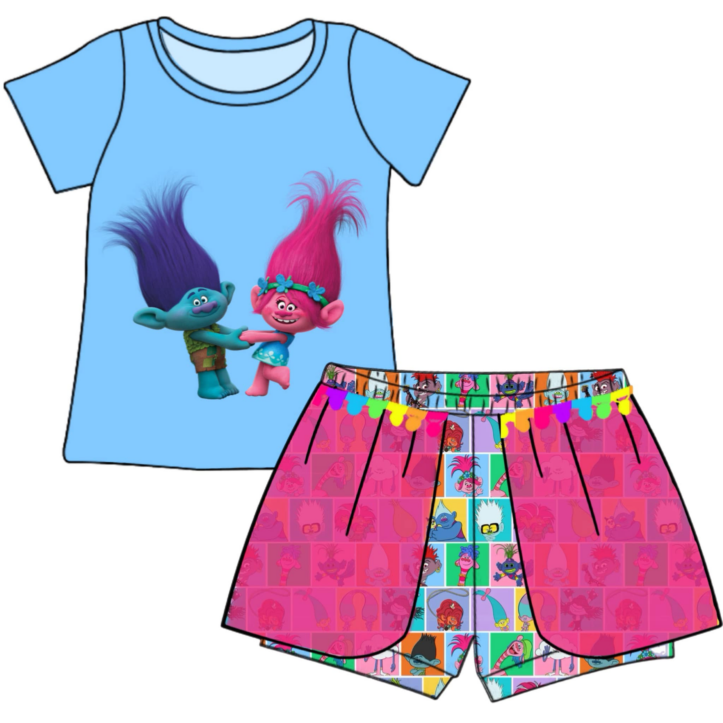 baby  girls wholesale cartoon outfit