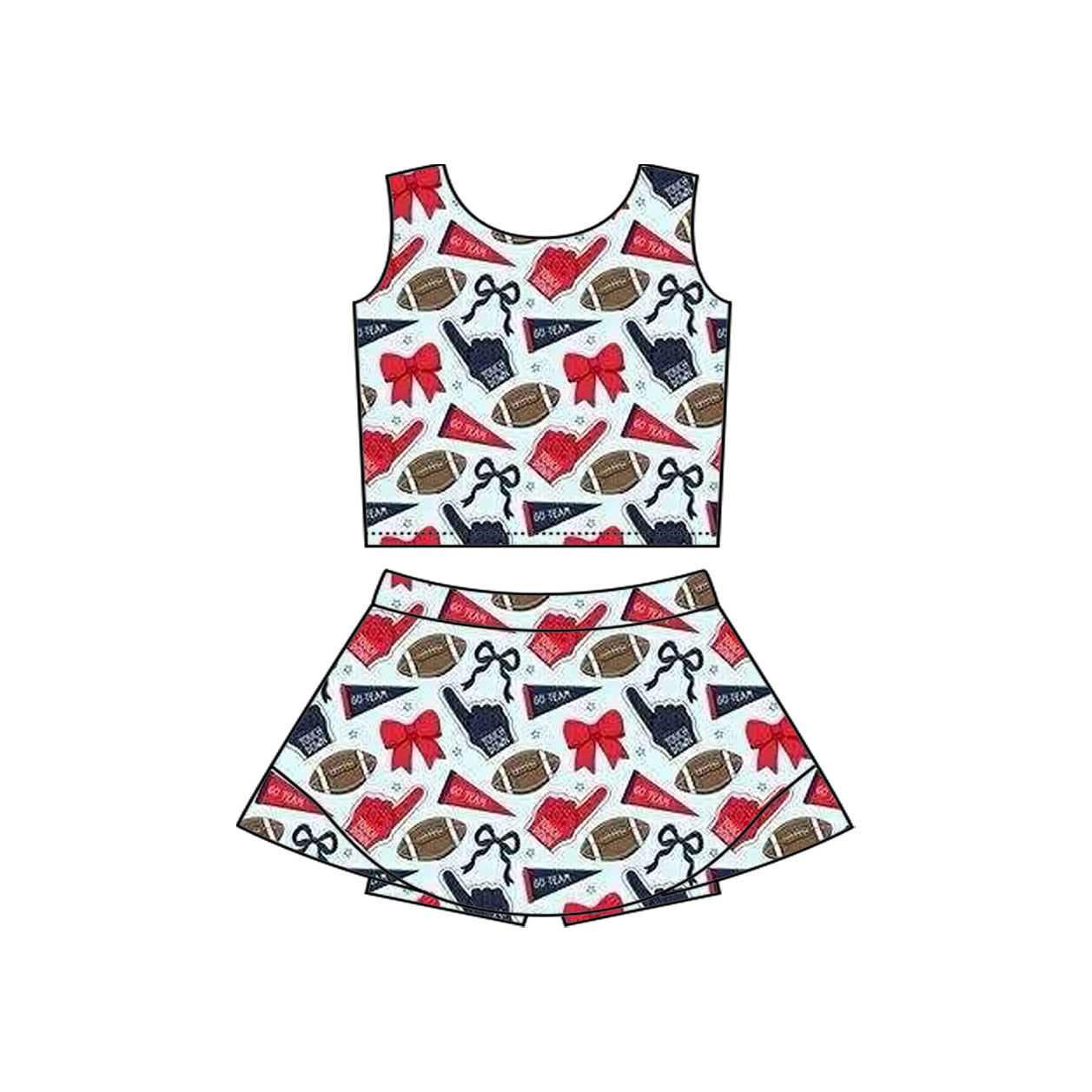 baby girls cheer skirt outfit add liner shorts