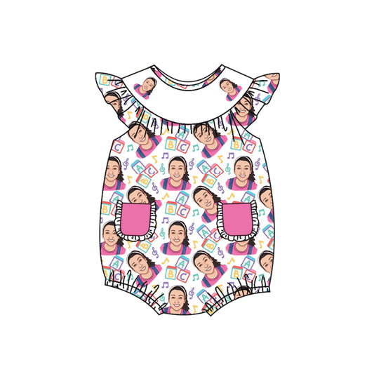 baby girl teacher design custom romper