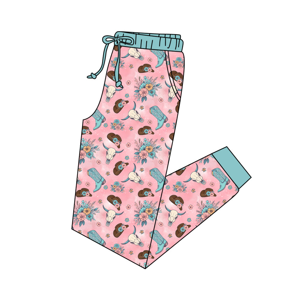 adult woman western milk silk  long pants