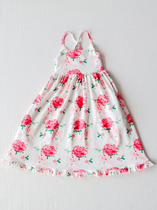 Baby girl wholesale floral boutique dress