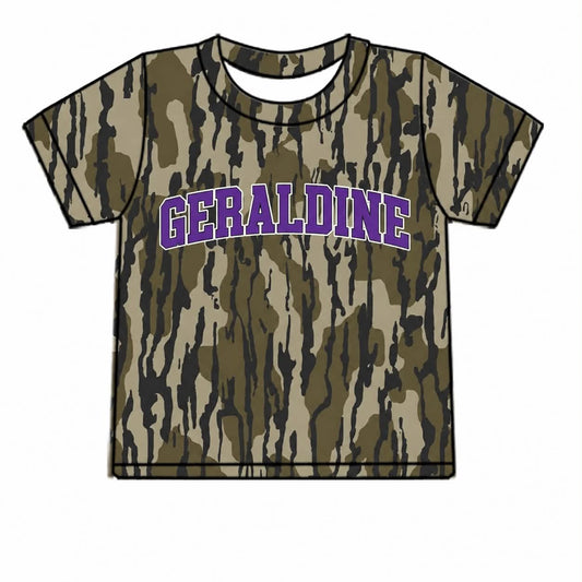 Kids baby short sleeve custom geraldine team t-shirt top