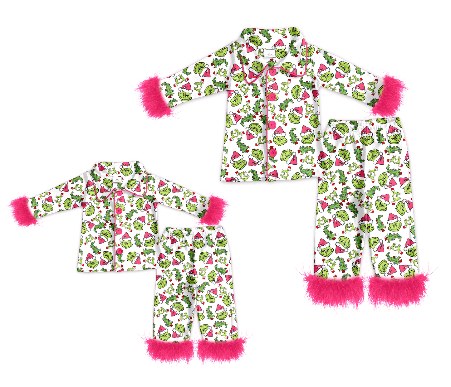 Kids custom team style long sleeve pajama set
