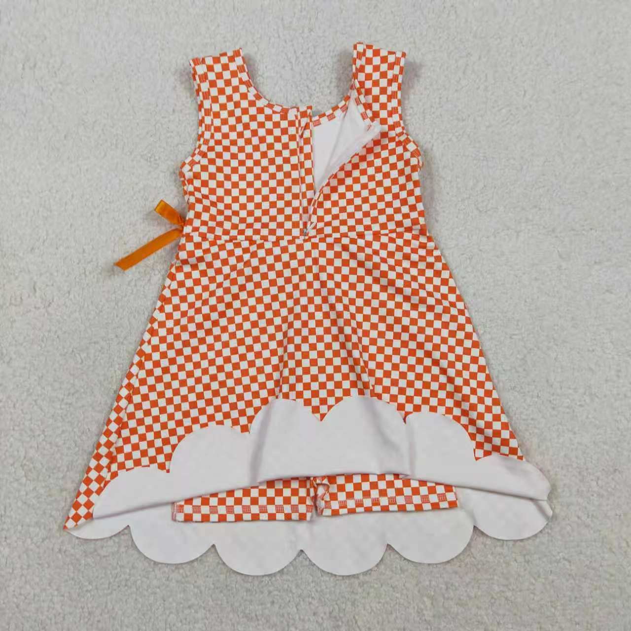 Light Blue plaid design toddle baby girls active wear yoga dress