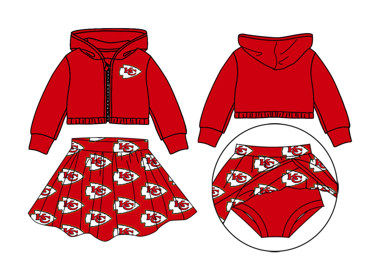 toddle girls cheer team skirt set
